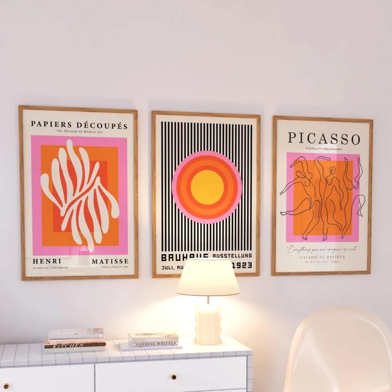 Photography Interior - 3 Buah Gambar Poster Lukisan Kanvas