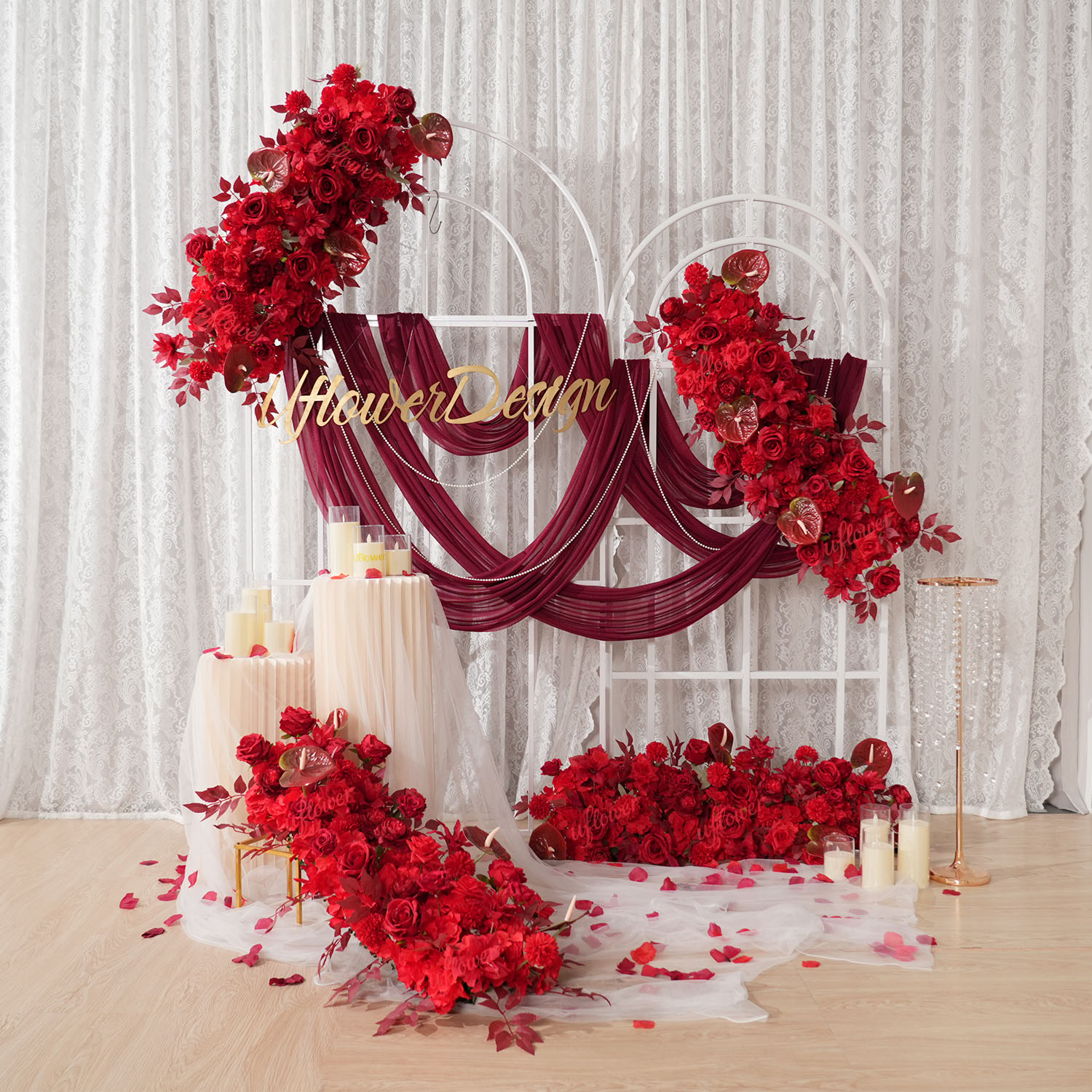 Photography Graduation - Dekorasi Lengkung Pernikahan Uflower Red Flower