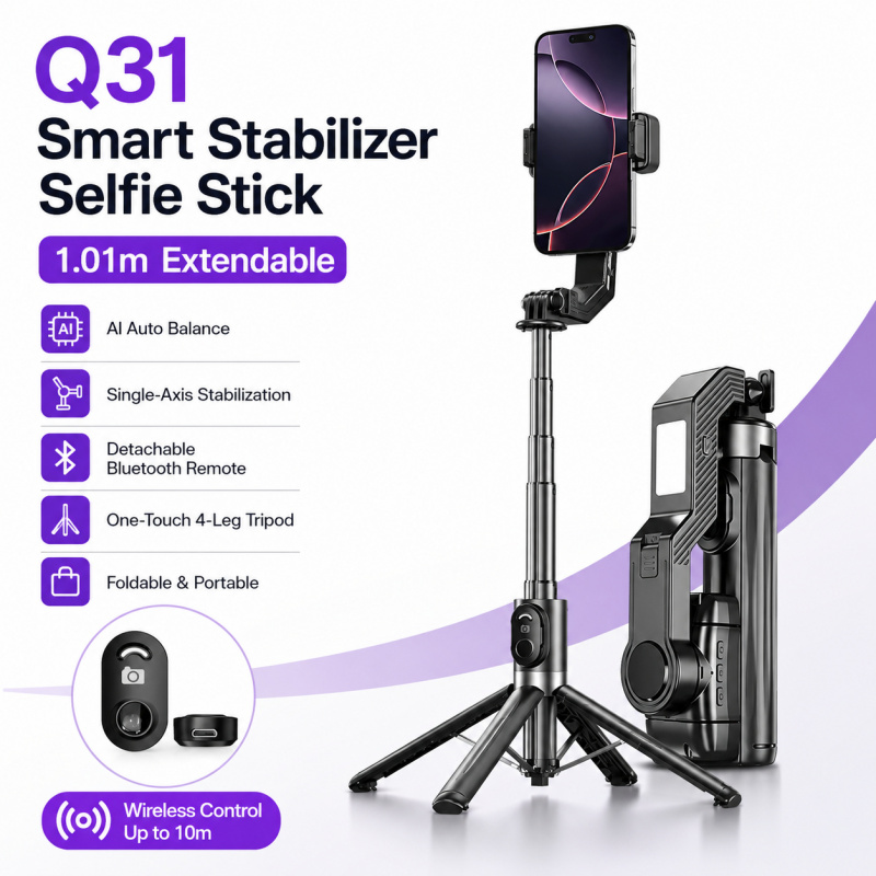 Photography Blog - Stabilizer Gimbal Ponsel Satu Sumbu, Anti-Goyang,