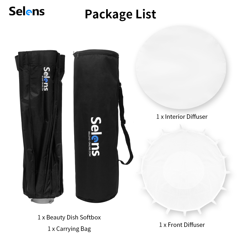 Selens 85Cm Payung Radar Softb - Beauty Dish Softbox ulasan dan harga