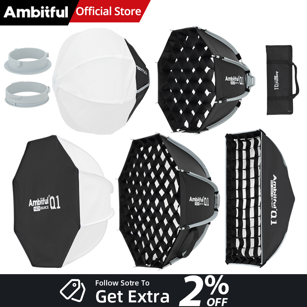 AMBITFUL Q1 Mini Bowens / GODO - Beauty Dish Softbox ulasan dan harga