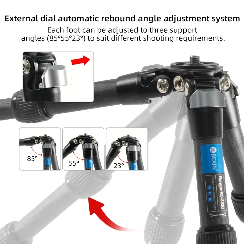 BEXIN Tripod serat karbon port - Camera Tripod Carbon ulasan dan harga