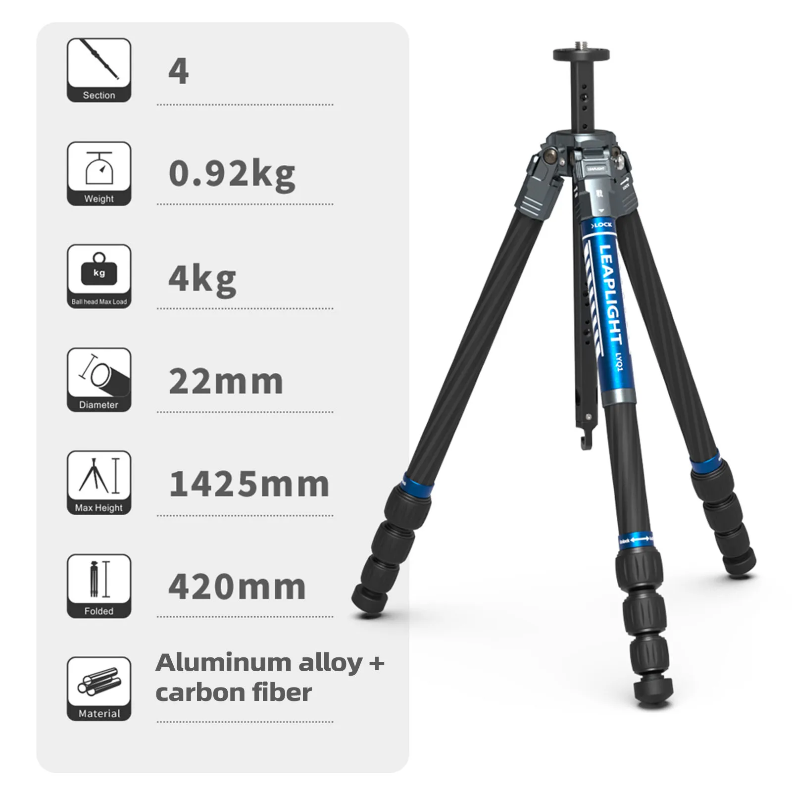 LEAPLIGHT Tripod Kamera Serat  - Camera Tripod Carbon ulasan dan harga