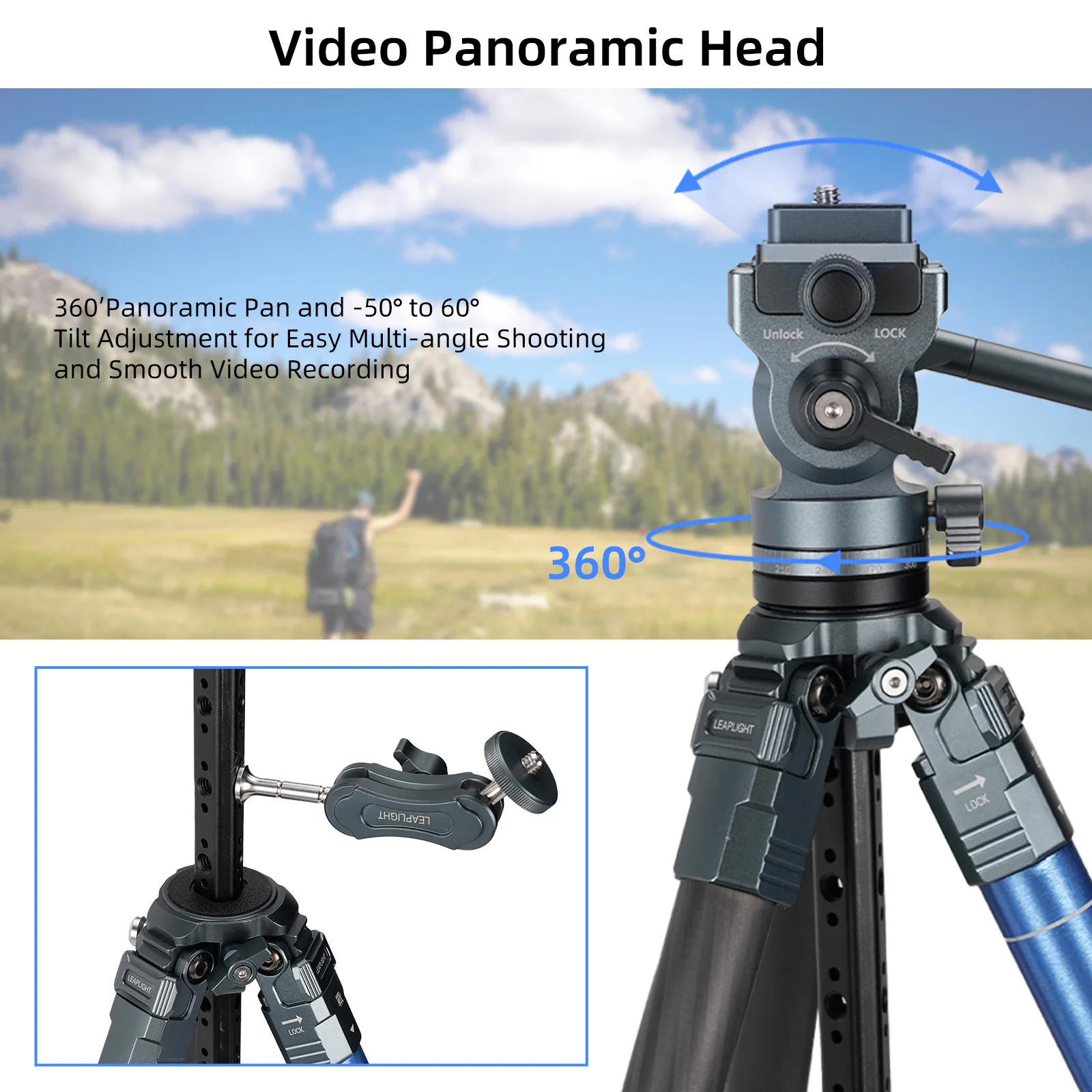 LEAPLIGHT Tripod Kamera Serat  - Camera Tripod Carbon ulasan dan harga