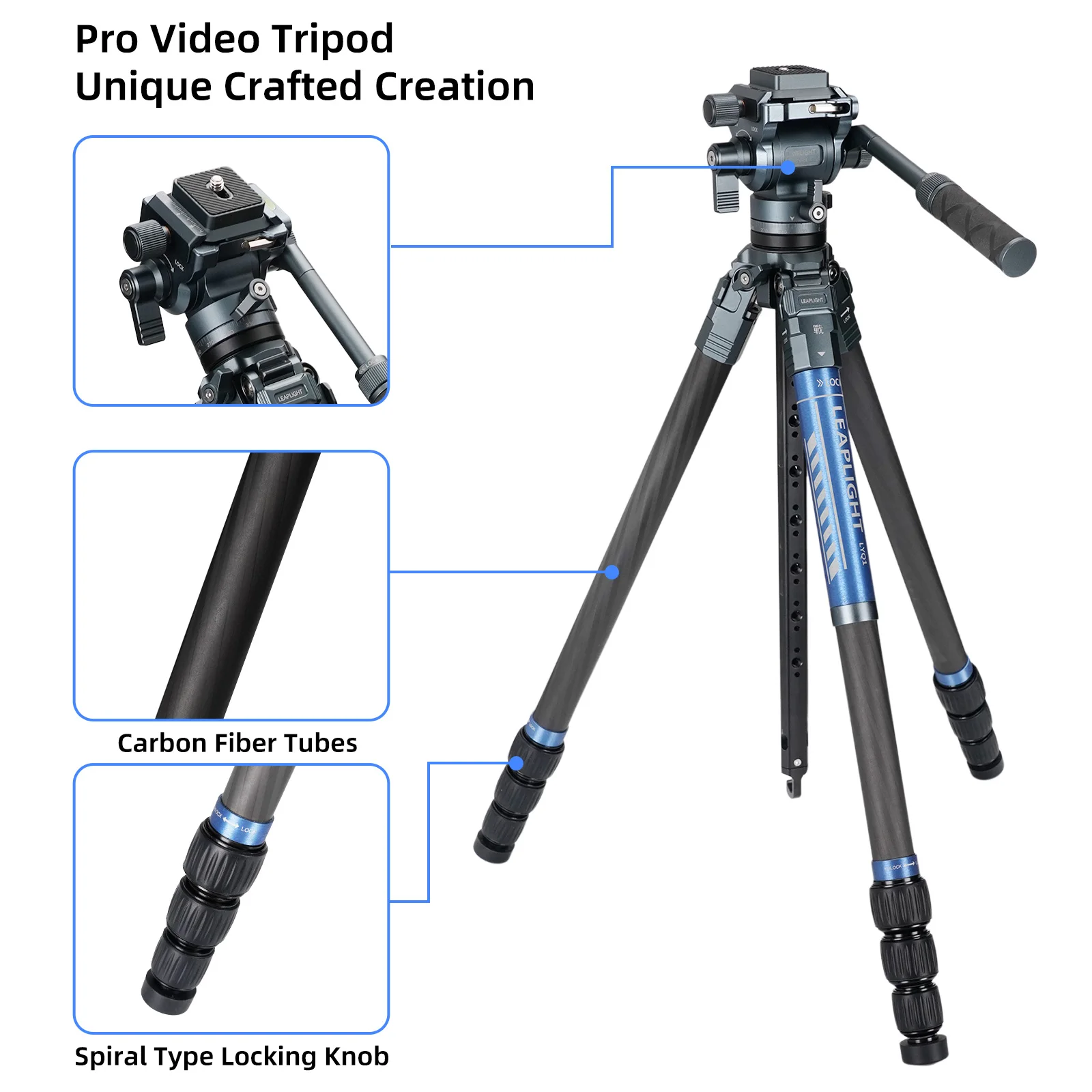 LEAPLIGHT Tripod Kamera Serat  - Camera Tripod Carbon ulasan dan harga
