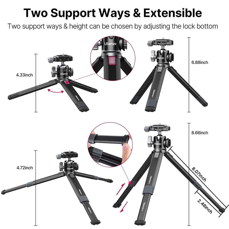 Ulanzi MT-24 Vlog Lite Logam T - Camera Tripod Carbon ulasan dan harga